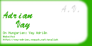 adrian vay business card
